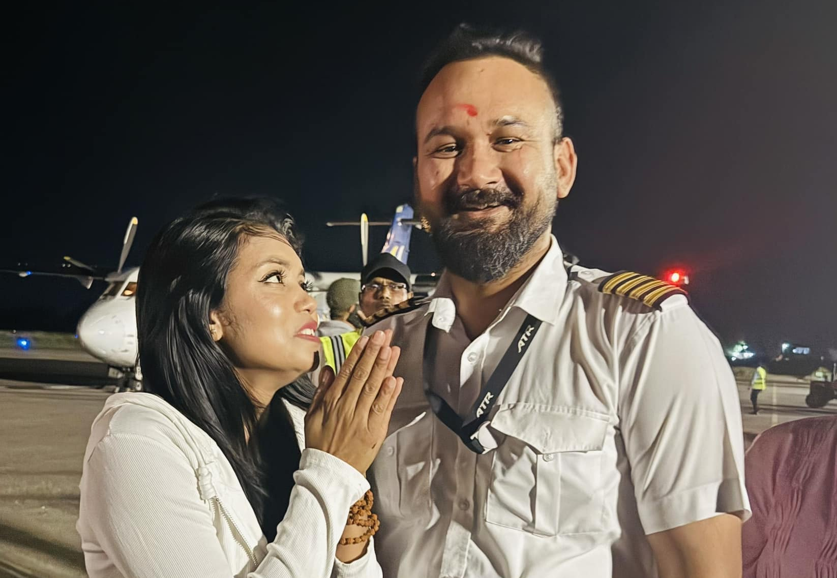 दुर्घटनाबाट बचाएको भन्दै शान्ति श्रीले दिइन् क्याप्टेन चन्दलाई धन्यवाद