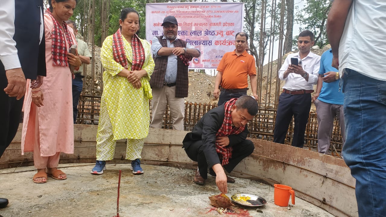 हेटौँडा ११ मा खानेपानी ट्याङकीको सिल्यानास