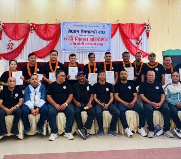 तेक्वान्दो खेलाडीलाई ५ हजार पुर्‍याउने लक्ष्यसहित बज्राचार्य पुनः अध्यक्ष”