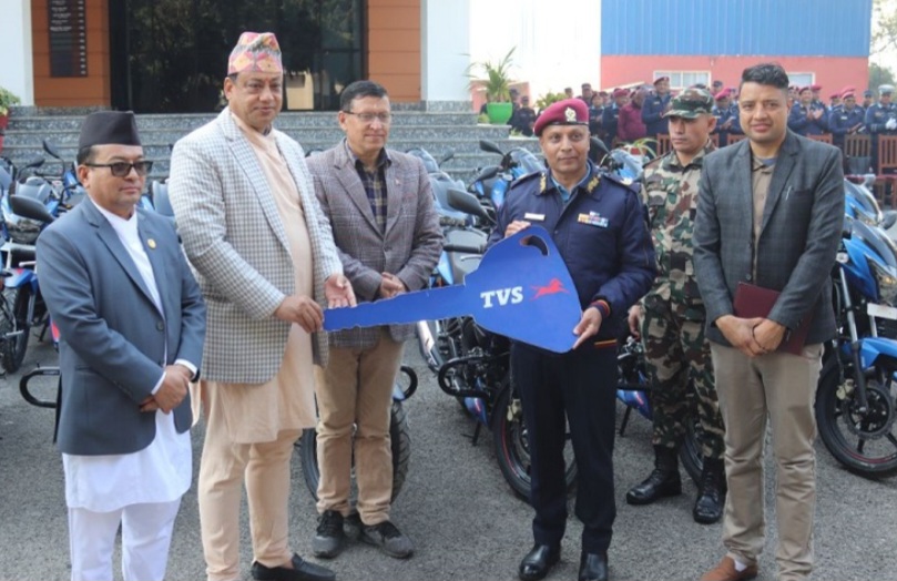 बागमती प्रदेशमा प्रहरीको सेवा क्षमता विस्तार, ३० नयाँ मोटरसाइकल हस्तान्तरण