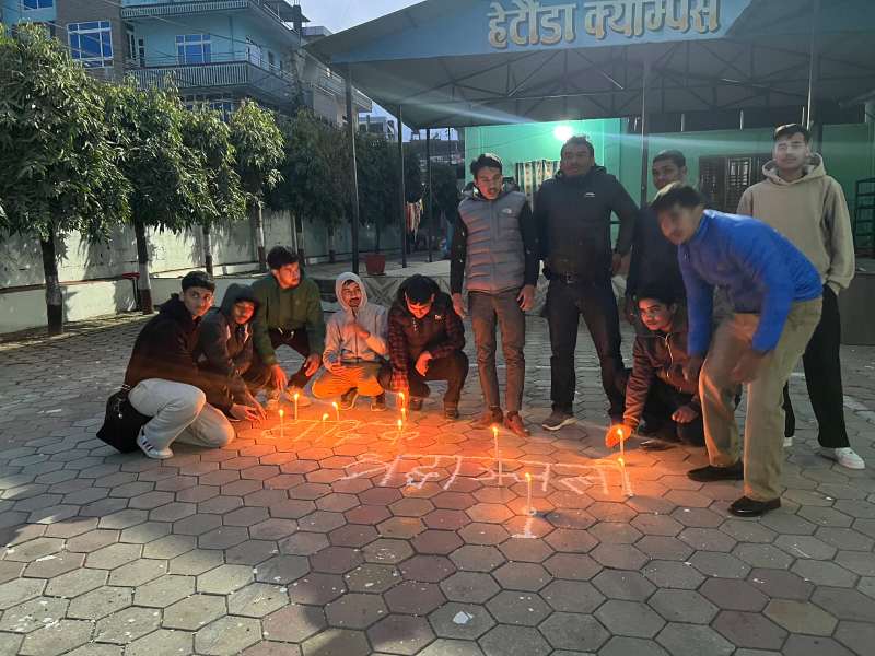 सहिद दिवसमा अनेरास्ववियु हेटौंडा क्याम्पसको दीप प्रज्वलन