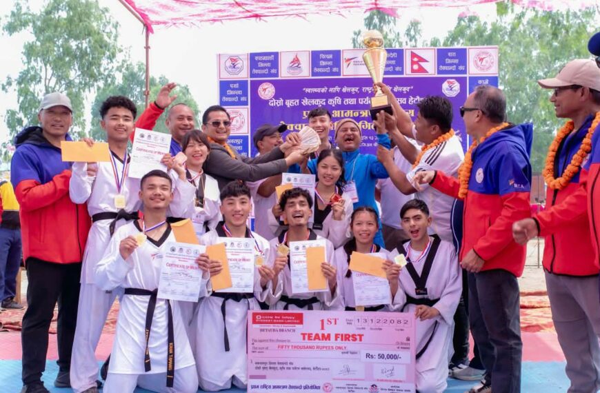 राष्ट्रिय आमन्त्रित तेक्वान्दोको उपाधि काभ्रे जिल्लाले जित्यो, वर्षा र किरण&hellip;