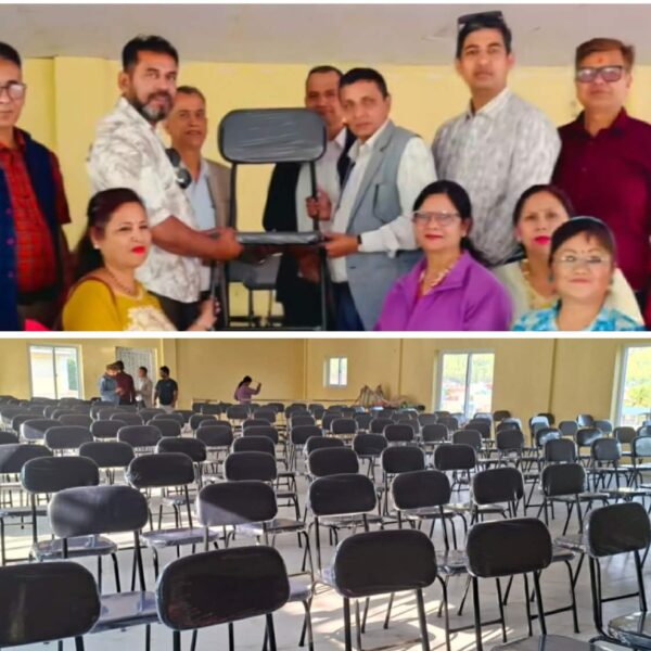 शैक्षिक सभाहललाई २ सय ७० कुर्सी हस्तान्तरण ,शैक्षिक विकासमा प्राथमिकता: वडा अध्यक्ष सिग्देल