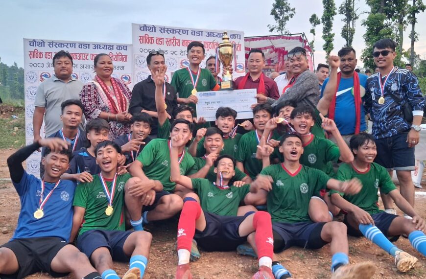 चुरियामाई–३ को उपाधि जित : हेटौंडा–१५ वडा अध्यक्ष स्तरीय नकआउट फुटबल प्रतियोगिता सम्पन्न