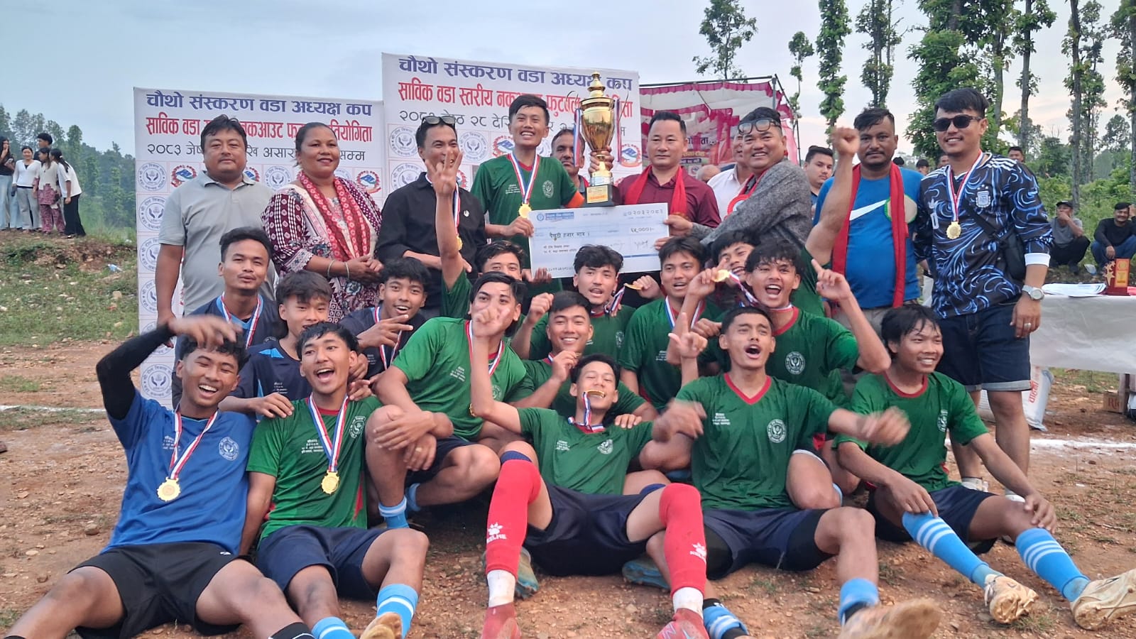 चुरियामाई–३ को उपाधि जित : हेटौंडा–१५ वडा अध्यक्ष स्तरीय नकआउट फुटबल प्रतियोगिता सम्पन्न